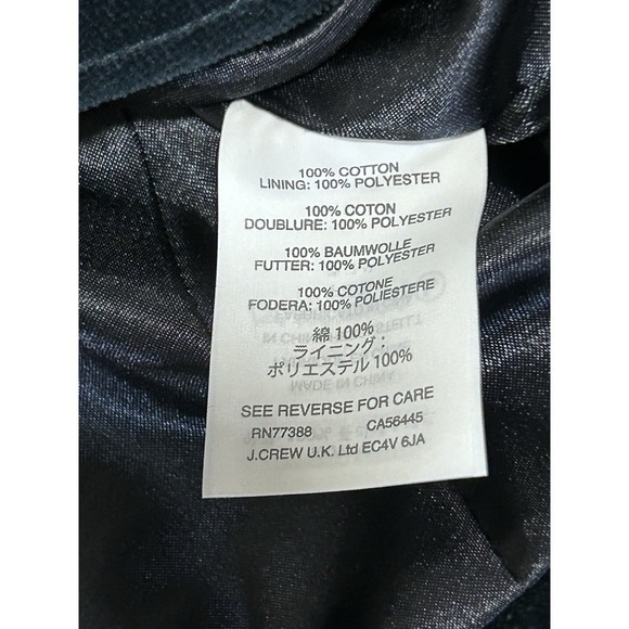 J.Crew Velvet Schoolboy Blazer Dark Teal Womens Size 10 Tailored Jacket - Picture 7 of 7